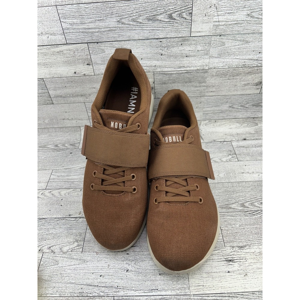 NOBULL Canvas Lifter Coffee Brown Weightlifting Shoes Men 9 Women 10.5 Training